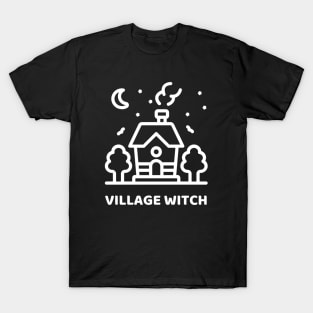 Cute Village Witch Halloween Spooky Season T-Shirt